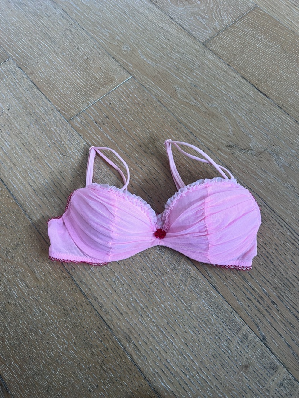victoria’s secret demi Pink tulle Push-Up Bra